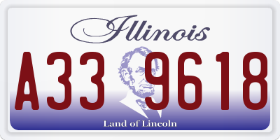 IL license plate A339618