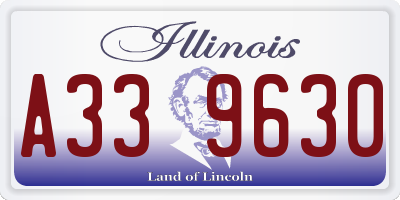 IL license plate A339630