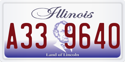 IL license plate A339640