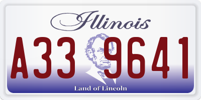 IL license plate A339641