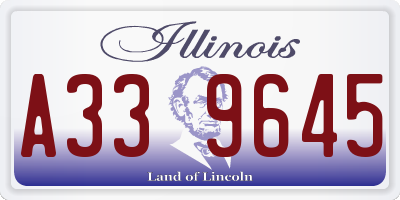 IL license plate A339645