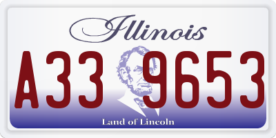 IL license plate A339653