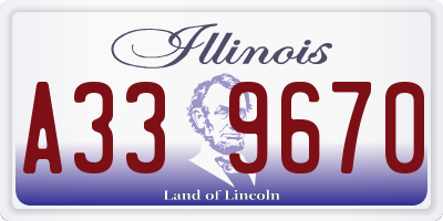 IL license plate A339670