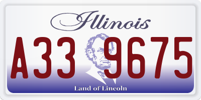 IL license plate A339675