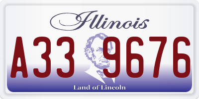 IL license plate A339676