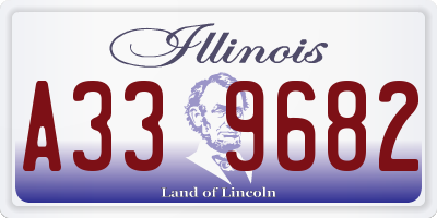 IL license plate A339682