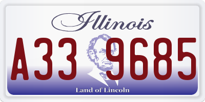 IL license plate A339685