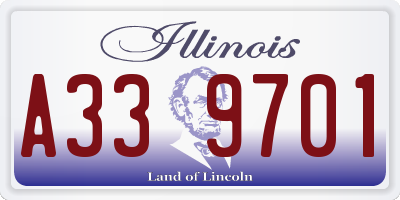 IL license plate A339701