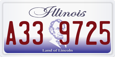IL license plate A339725