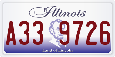 IL license plate A339726