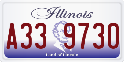 IL license plate A339730