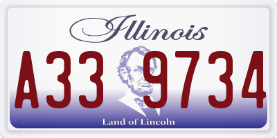 IL license plate A339734