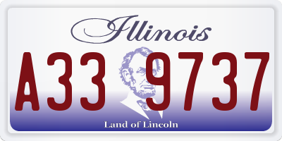IL license plate A339737