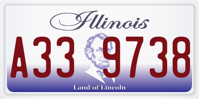 IL license plate A339738