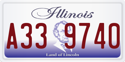 IL license plate A339740