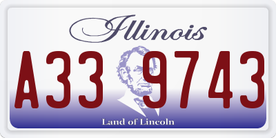 IL license plate A339743