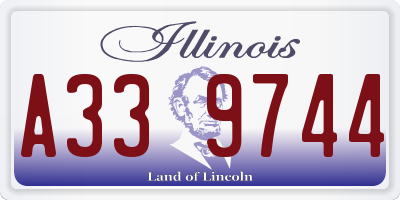 IL license plate A339744