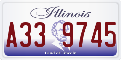 IL license plate A339745