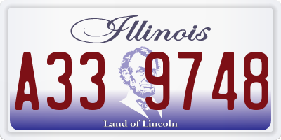 IL license plate A339748