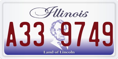 IL license plate A339749