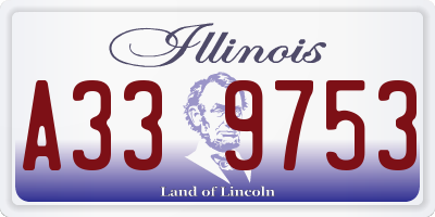 IL license plate A339753