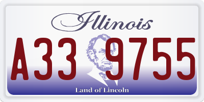 IL license plate A339755