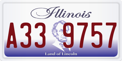 IL license plate A339757