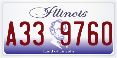 IL license plate A339760