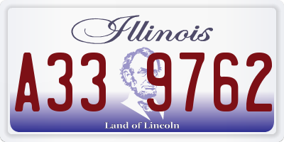 IL license plate A339762