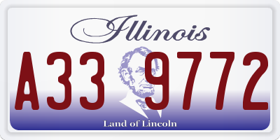 IL license plate A339772