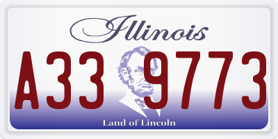 IL license plate A339773