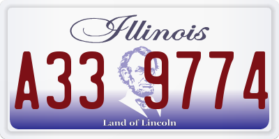 IL license plate A339774