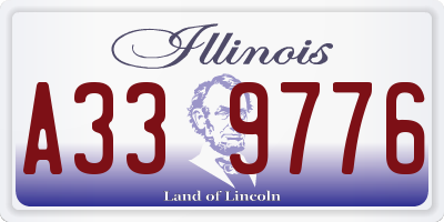 IL license plate A339776