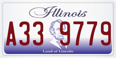 IL license plate A339779