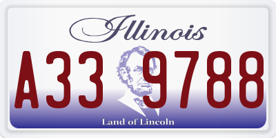 IL license plate A339788