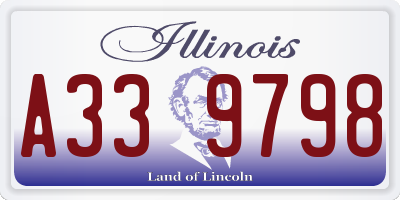 IL license plate A339798