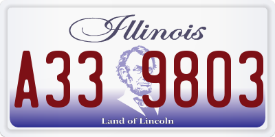 IL license plate A339803