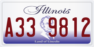 IL license plate A339812