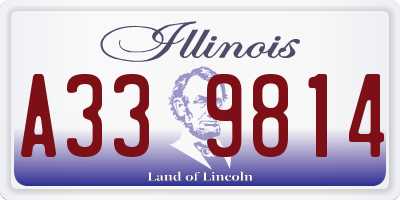 IL license plate A339814
