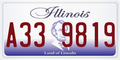 IL license plate A339819