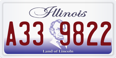 IL license plate A339822