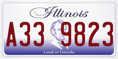 IL license plate A339823