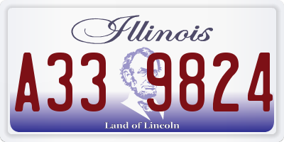 IL license plate A339824