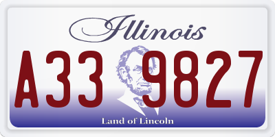 IL license plate A339827