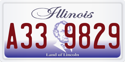 IL license plate A339829