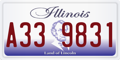 IL license plate A339831