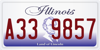 IL license plate A339857
