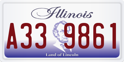 IL license plate A339861