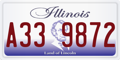 IL license plate A339872