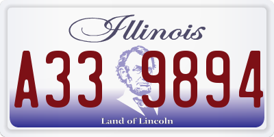 IL license plate A339894